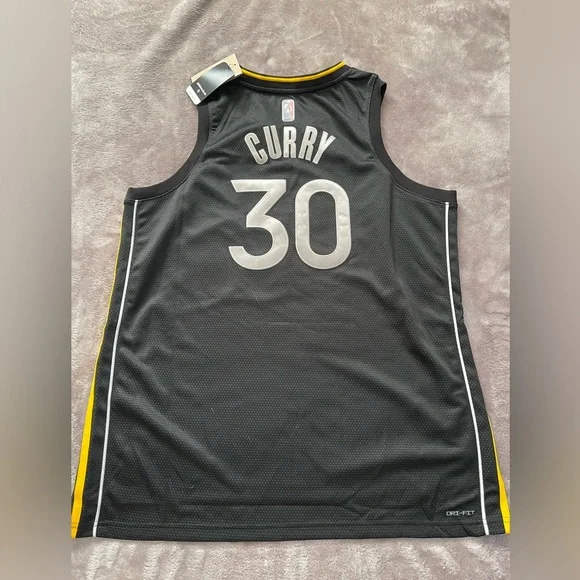 Nike Golden State Warriors Stephen Curry Black MVP Swingman Jersey DH8056-010